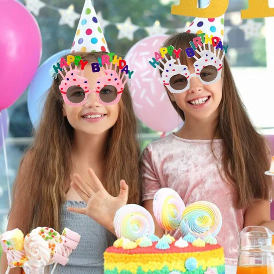 Сладкие кремовые очки для торта на день рождения, праздничные солнцезащитные очки, рекламный подарок на день рождения, игрушки, новые детские солнцезащитные очки